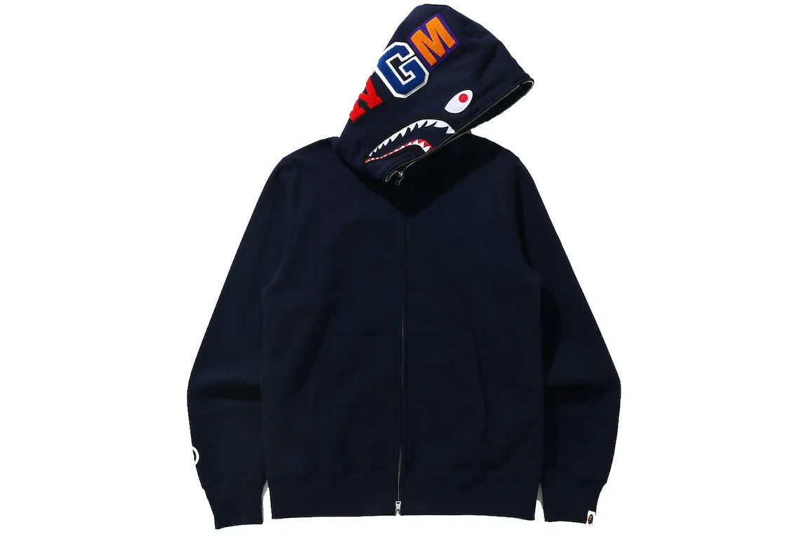 BAPE Shark Full Zip Hoodie (Navy)