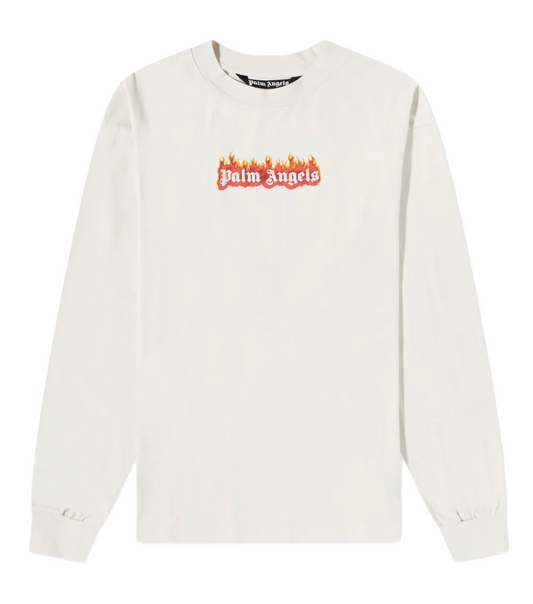 Palm Angels Long Sleeve Burning Logo